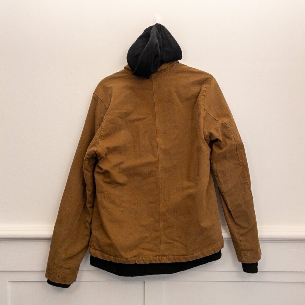 Hurley Canvas Workwear Jacket with Hooded Lining Men's Size M Brown Coat - Picture 5 of 7